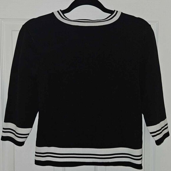 "Theme" exclusively for Nordstrom, P/L black and white form-fitting top - Picture 2 of 3